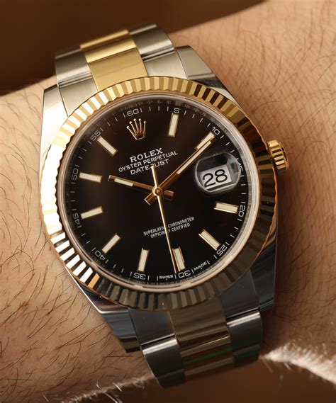 rolex day date two tone black dial|Rolex presidential 40mm diamond bezel.